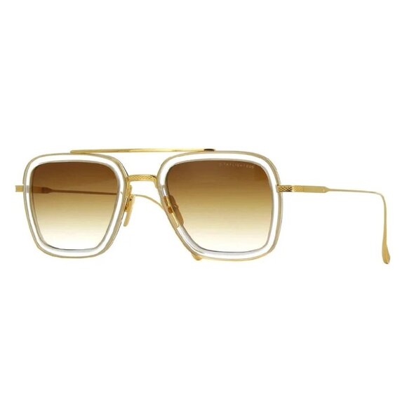 NEW  DITA SUNGLASSES YELLOW GOLD AVIATOR MEN EYEWEAR DITA - Picture 1 of 3